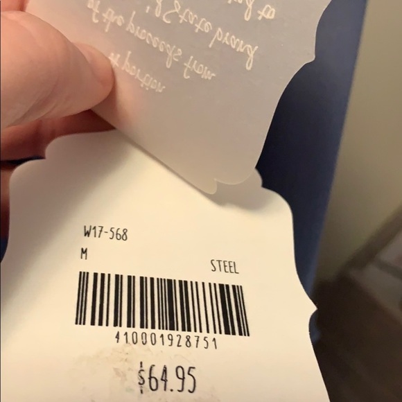 Altar'd State steel colored top, ties at front, M - Picture 6 of 12